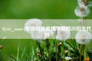 池州中国消防救援学院四川招生代码