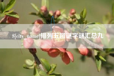 池州排列五图谜字谜汇总九
