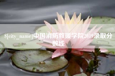 池州中国消防救援学院2019录取分数线