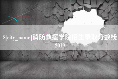 池州消防救援学院招生录取分数线2019