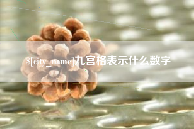 池州九宫格表示什么数字
