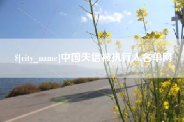 池州中国失信被执行人名单网