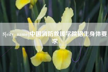 池州中国消防救援学院招生身体要求