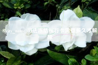 池州司法冻结银行卡需要多久才解除