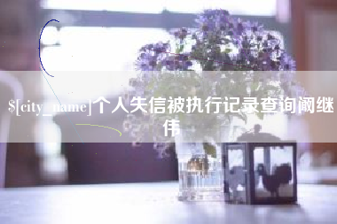 池州个人失信被执行记录查询阚继伟