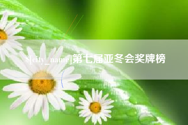 池州第七届亚冬会奖牌榜