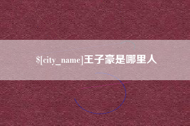 池州王子豪是哪里人