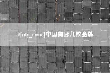池州中国有哪几枚金牌