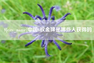 池州中国6枚金牌是哪些人获得的