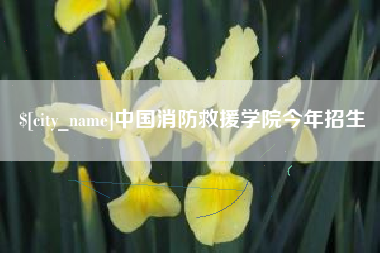 池州中国消防救援学院今年招生