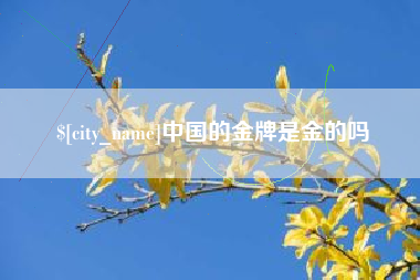 池州中国的金牌是金的吗