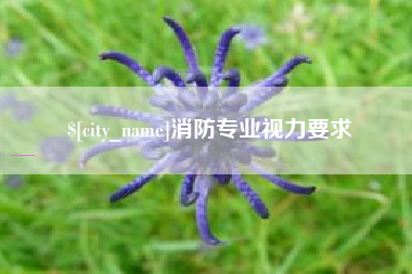 池州消防专业视力要求