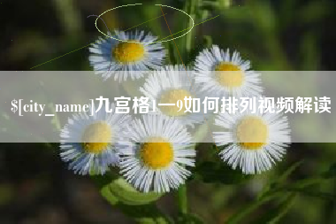 池州九宫格1一9如何排列视频解读