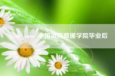 池州中国消防救援学院毕业后