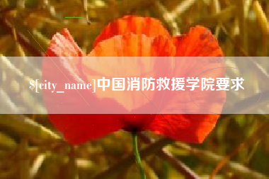 池州中国消防救援学院要求