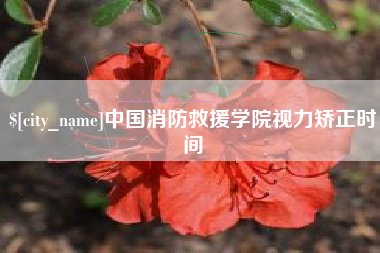 池州中国消防救援学院视力矫正时间