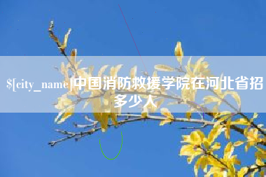 池州中国消防救援学院在河北省招多少人