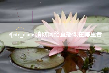 池州消防网络直播课在哪里看