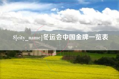 池州冬运会中国金牌一览表