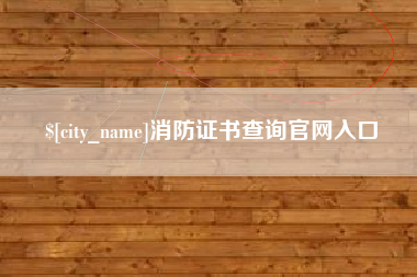 池州消防证书查询官网入口