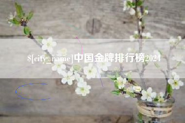 池州中国金牌排行榜2024