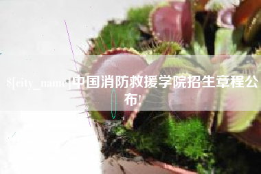 池州中国消防救援学院招生章程公布!